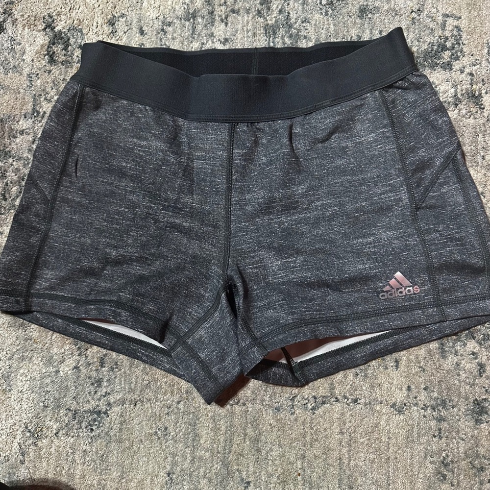 Adidas Techfit Womens Shorts Medium‎ Compression ClimaLite Athletic Gray Sz L